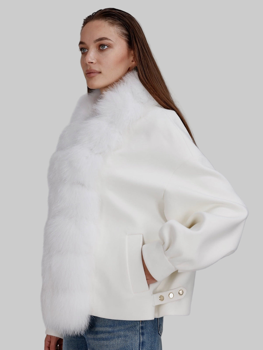 Madeline Fur Coat - Pure White
