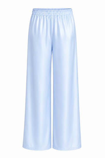 Rio Satin Pants- Baby Blue