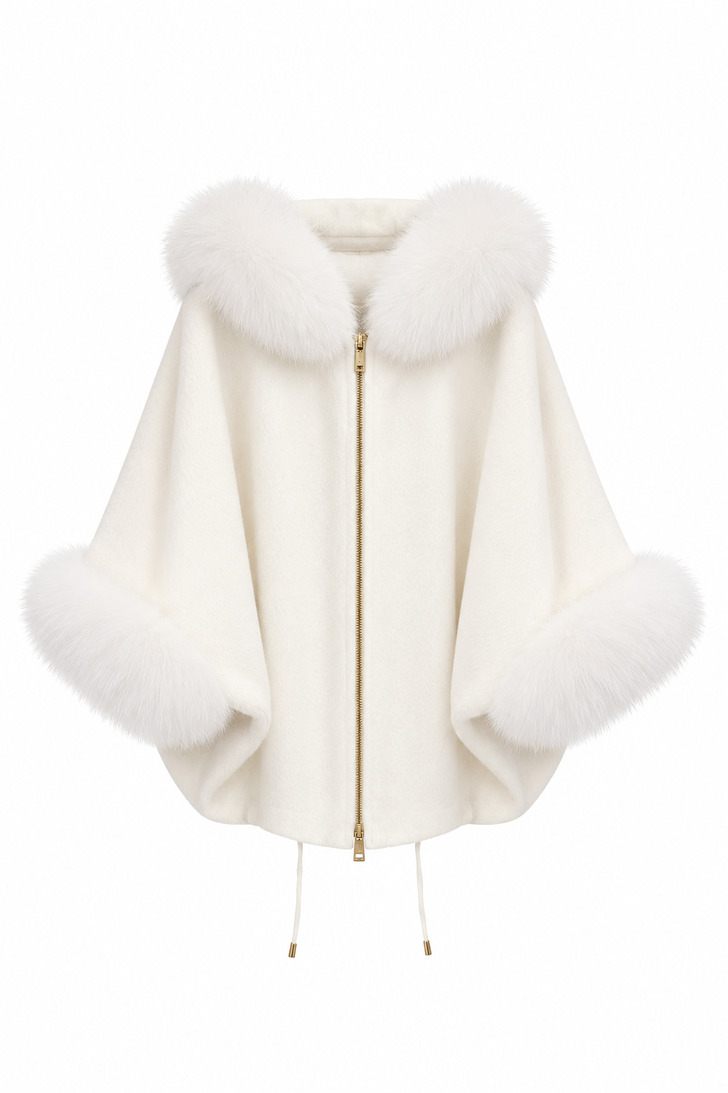 Paris Fur-Trimmed Cape Coat