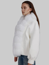 Madeleine Fur Coat Pure White