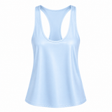 Rio Satin Top - Baby Blue