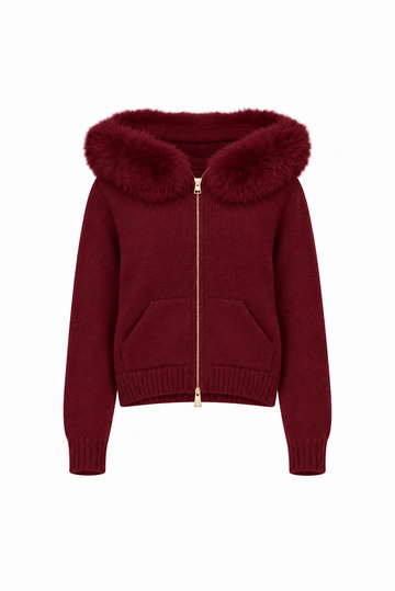 Florence Knit Cardigan - Burgundy