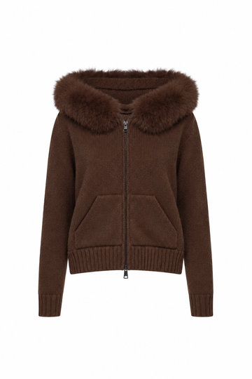Florence Knit Cardigan - Brown
