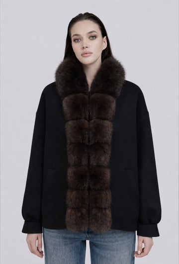 Madeleine Fur Coat Midnight Brown