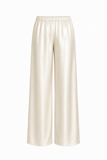 Rio Satin Pants- Ivory