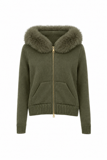 Florence Knit Cardigan - Olive Green